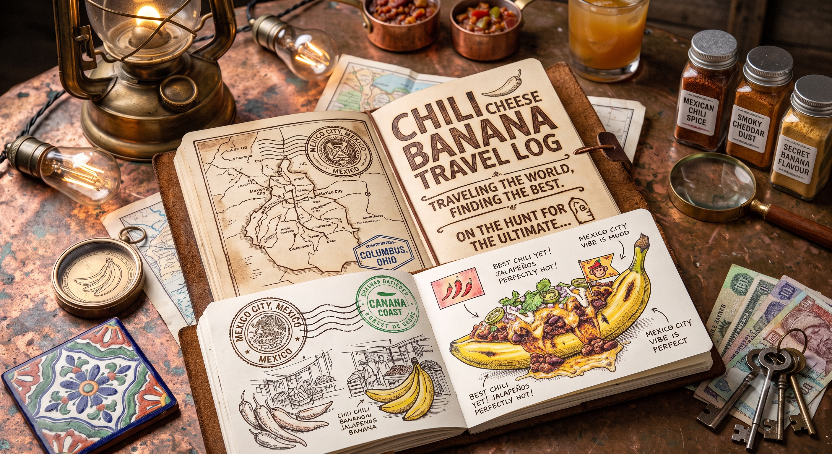 Chili Cheese Banana Travel Log Journal